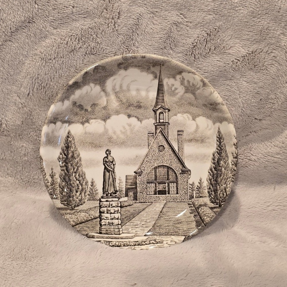 Burleigh Atlantic Canada Series Collector Plate Staffordshire England RARE Color